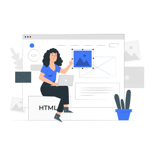 Web development illustration